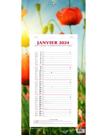 Kalenders 12 maanden Fleurs