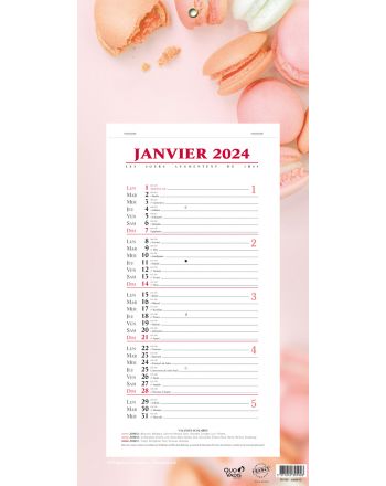 Kalenders 12 maanden Macaron